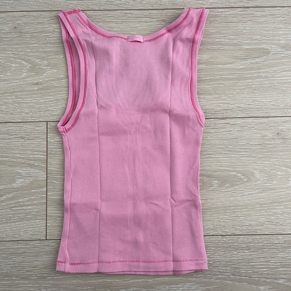 SKIMS LIMITED EDITION BUBBLEGUM COTTON RIB TANK M - Picture 3 of 4